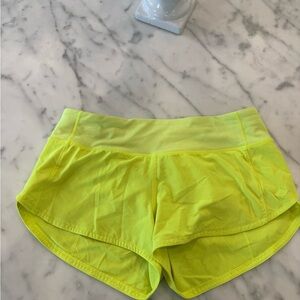 Lululemon Athletica Neon Yellow Athletic Shorts